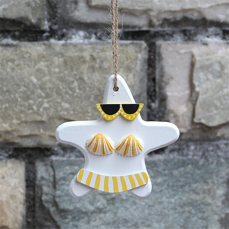 3 шт. Средиземноморский Стиль Морская звезда повесить Декор деревянная украшают