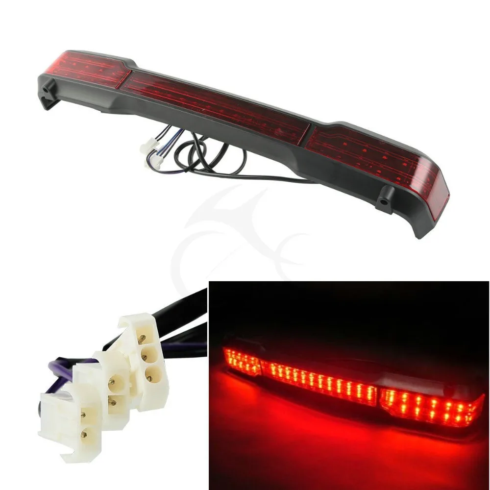 Мотоцикл Красный светодиодный задний фонарь светильник багажник King Обёрточная