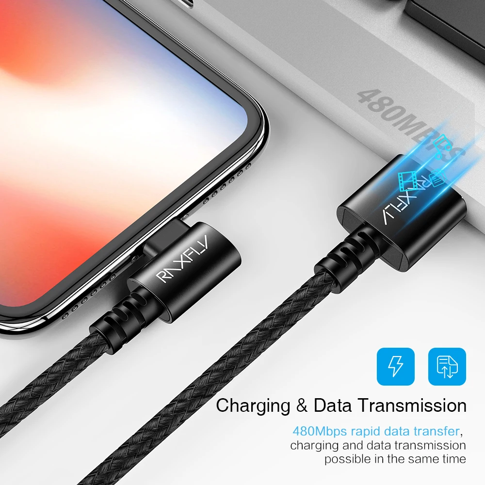 Кабель RAXFLY L-TYPE с usb-кабелем для iPhone XS Max кабель синхронизации данных и телефона