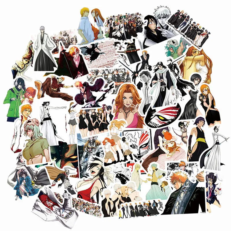 50 шт. японская Классическая анимация BLEACH Death forчемодан СКЕЙТБОРД гитара мотоцикл