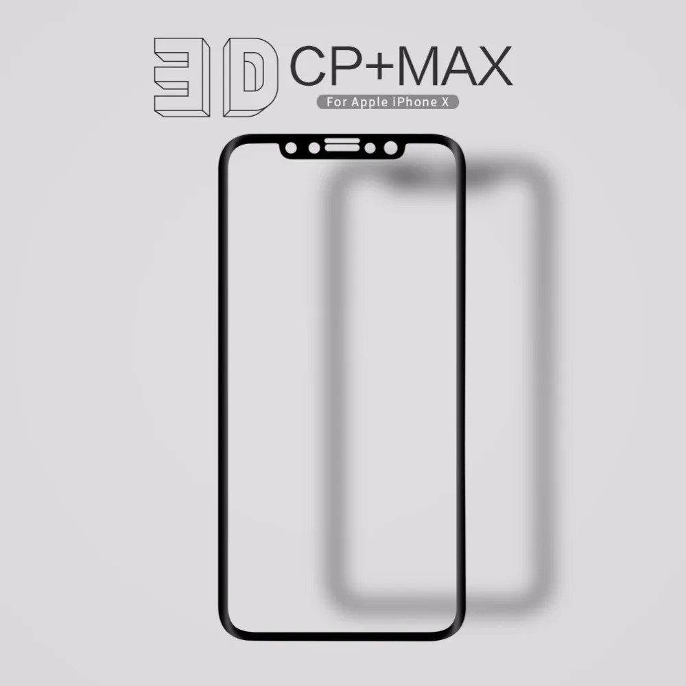 Защитное стекло Nillkin для iphone X тонкое закаленное с закругленными краями AP + Max 3D 5 8