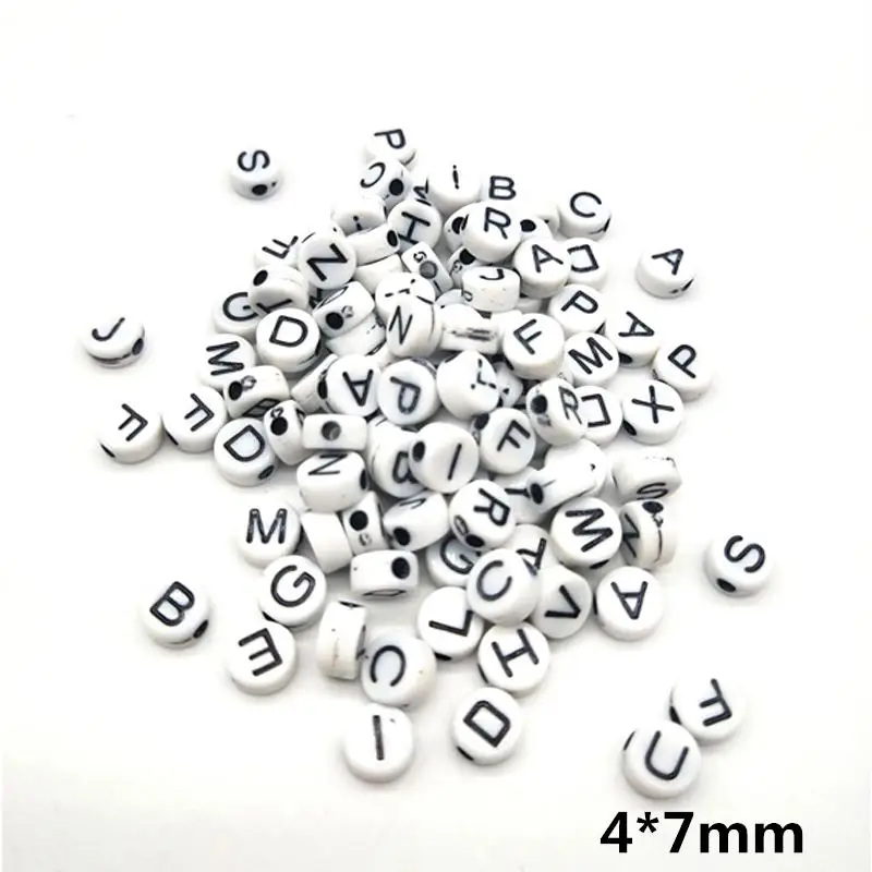 7mm 100pcs 5/7 мм ручной работы, круглая, квадратная, цветной Английский алфавит буквы, данные в хаотичном/алфавитном порядке акриловые бусины для самостоятельного изготовления браслетов Цепочки и ожерелья случайный письмо подарок - Цвет: 7mm 100pcs