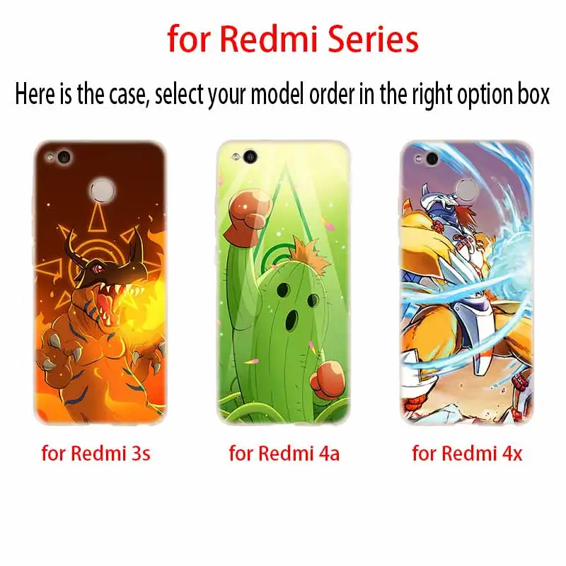 Силиконовый прозрачный чехол Digimon с японским аниме для Xiaomi Redmi Note 10 9 8 7 6 5 Pro Max 9T 8T 10S