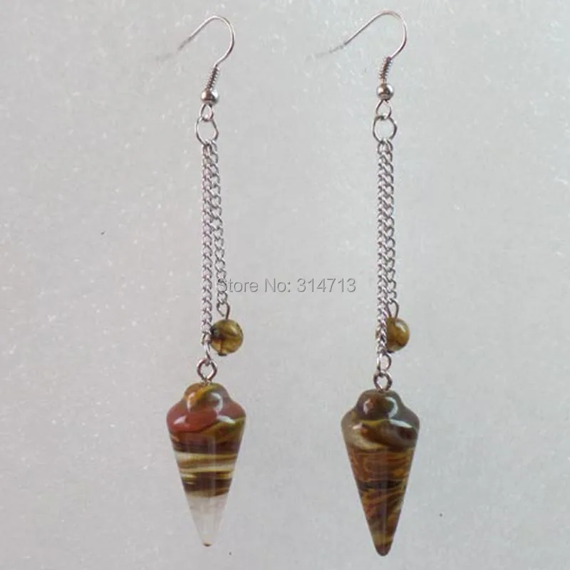 Одна пара модных серег суперзвезды с кисточками из натурального вишневого