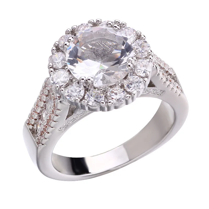 Женские кольца модные ювелирные изделия из фианита кольцо на палец с цветами и