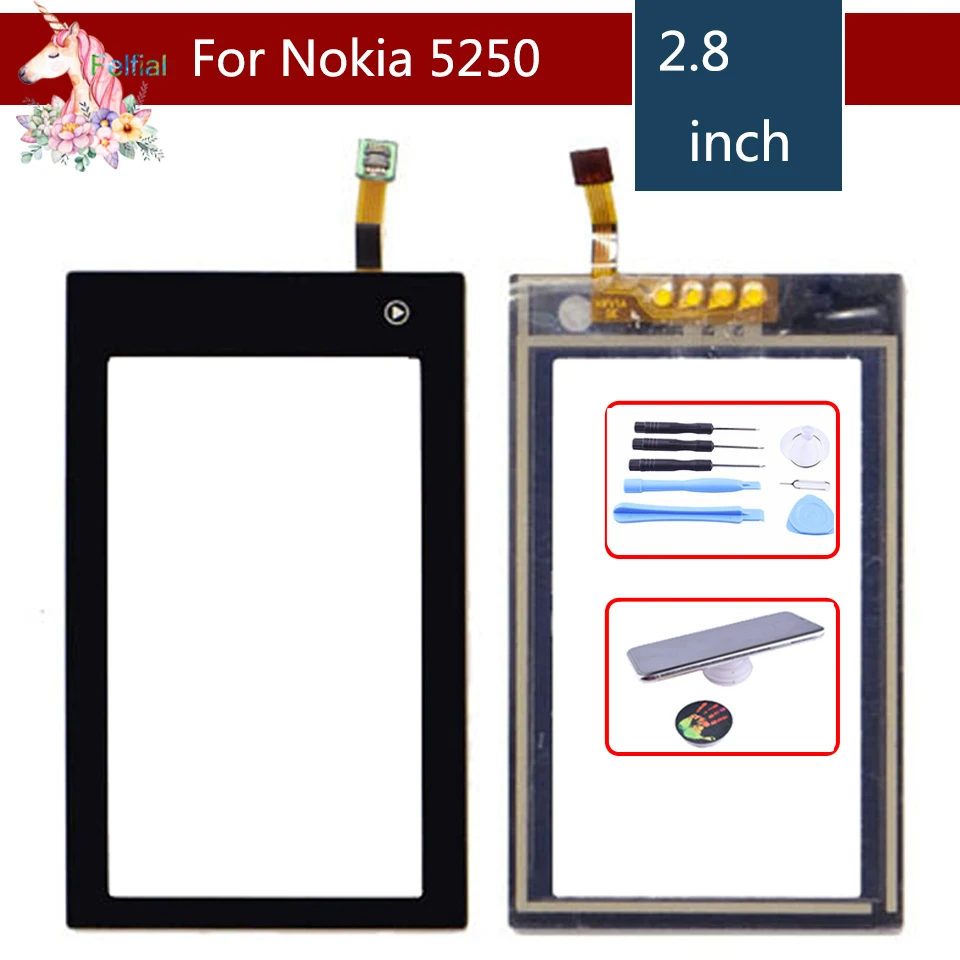 Высококачественный сенсорный экран 2 8 дюйма для Nokia 5250 N5250 дигитайзер Датчик