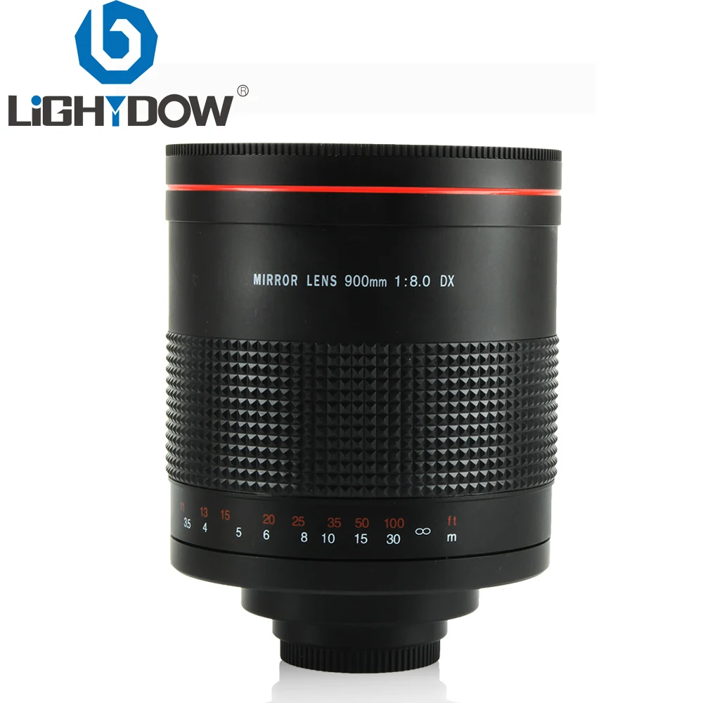 

Lightdow 900mm F8 Manual Telephoto Prime Mirror Lens + T2 Mount Adapter Ring for Canon Nikon Pentax Sony DSLR Cameras