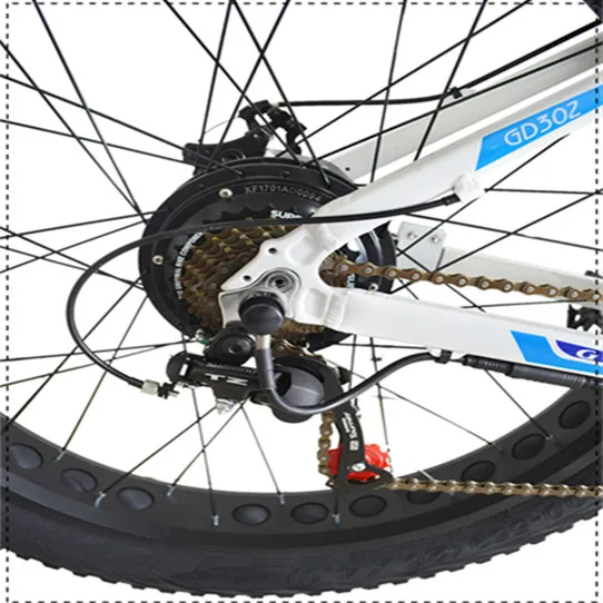 26 дюймов Электрический велосипед Fat Tire Электрический горный велосипед, 350 Вт/500 Вт мотор, 48 В 14Ah литиевая батарея, доступны двойные батареи