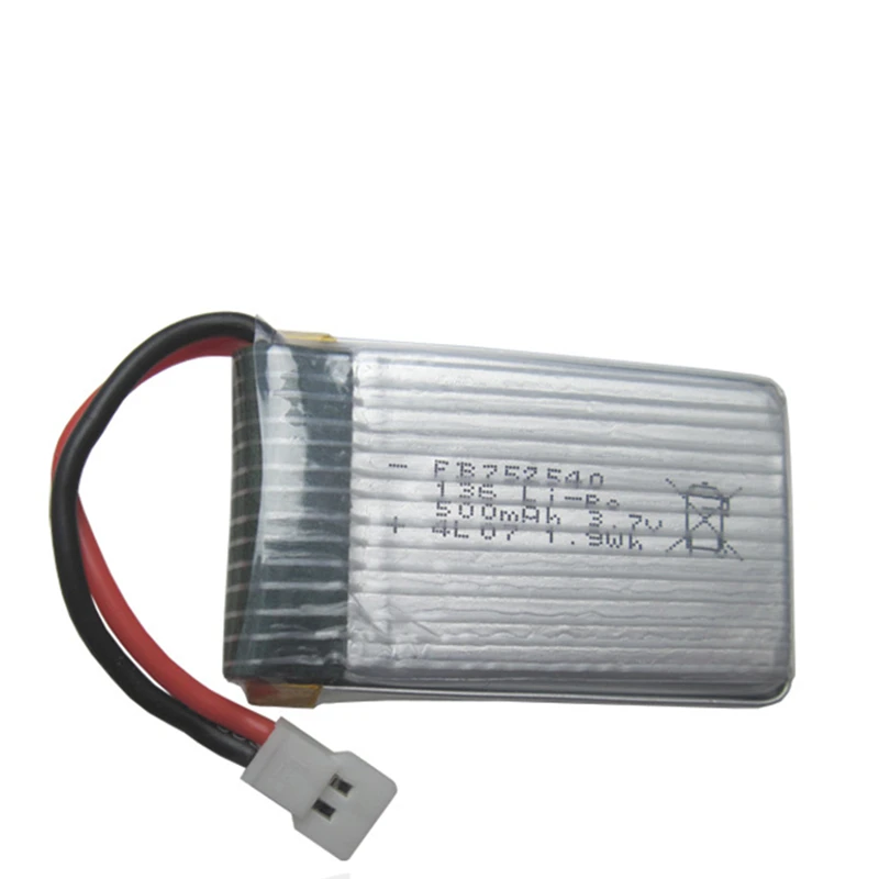 Syma X5C X5SW Tanco M68 Chengxing CX-30 H5C Квадрокоптер 3,7 V 500 мА/ч, литий-ионный аккумулятор 752540
