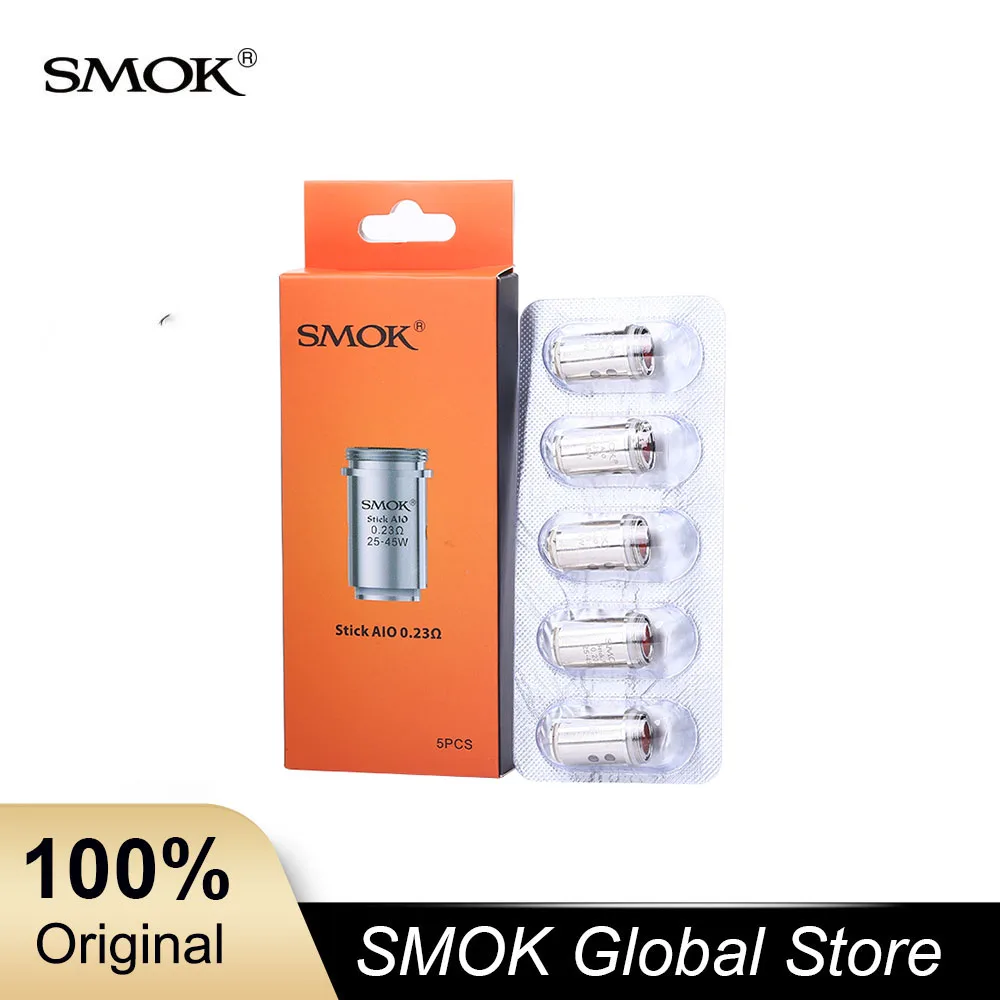 Сменный сердечник SMOK Stick AIO 5 шт. катушка 0 23 Ом двойная для вейпа All in 1 набор с