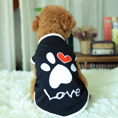 Одежда для собак весенне-летнее платье жилет с надписью love than bear плюшевая милая
