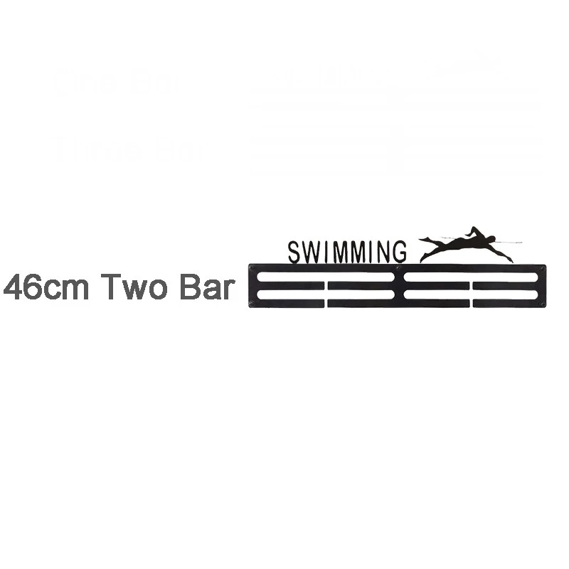46cm Two Bar Витрина плавающий спортивный марафон медаль Вешалка - Цвет: 46cm Two Bar