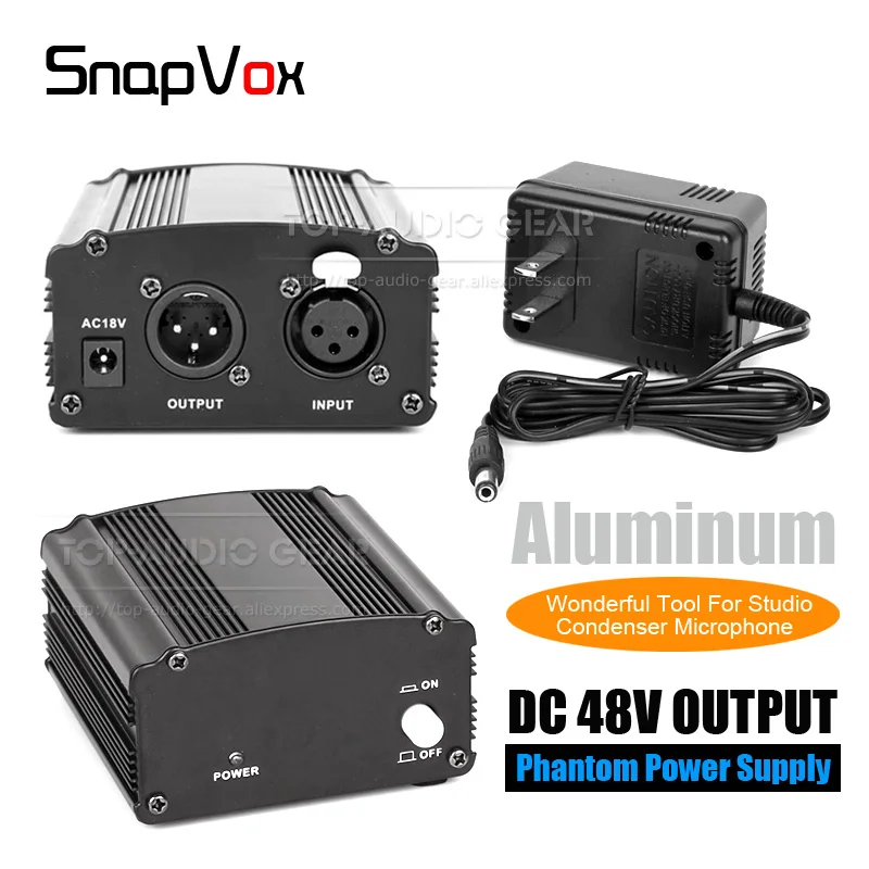 Фантомный блок питания для аудио конденсаторный микрофон студийной записи 48 В