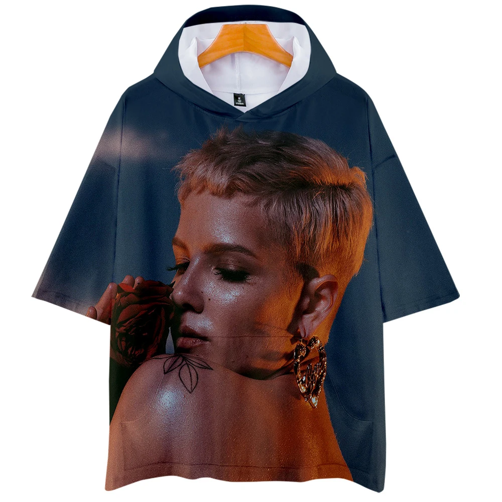 Halsey 3D толстовки 2019 Новая мода с коротким рукавом лето/весна футболка классная и