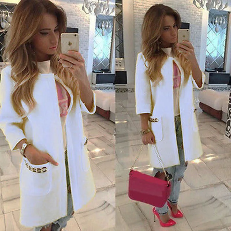 

New Lady Fashion Winter Trench Women Long Sleeve Knitted Cardigan Loose Outwear Coat 7 Colors