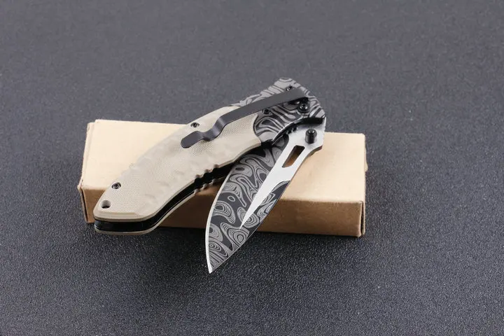 Desert color G10 складной нож boutique Black water ripple pocket суши филе рыбы g10 кухонные ножи плавный