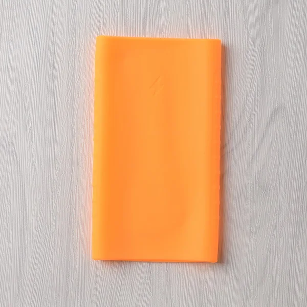 Оранжевый Крышка чехол для Xiaomi Mi 2nd Generation Мощность Банка 10000 мА/ч, силиконовый чехол резиновое покрытие Комплекты внешних аккумуляторов протектор - Цвет: Оранжевый