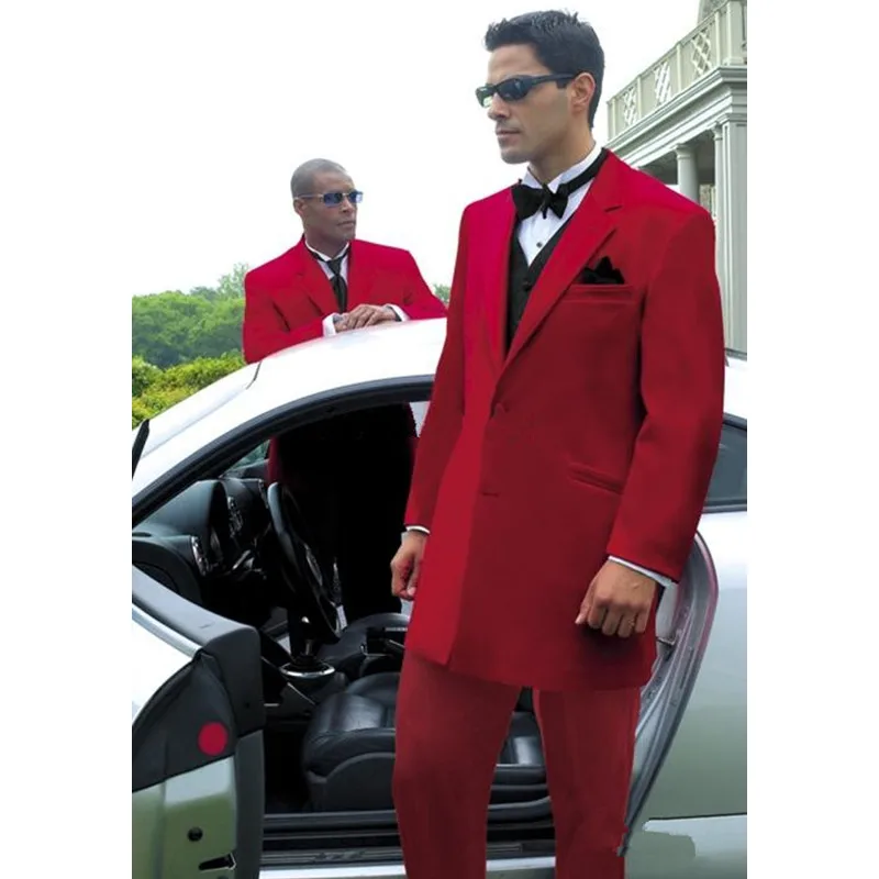 

Новый дизайн, Красный мужской костюм (пиджак + брюки + жилет), облегающий Свадебный костюм для мужчин, смокинги для жениха, шафера, тернос, мастурбатор