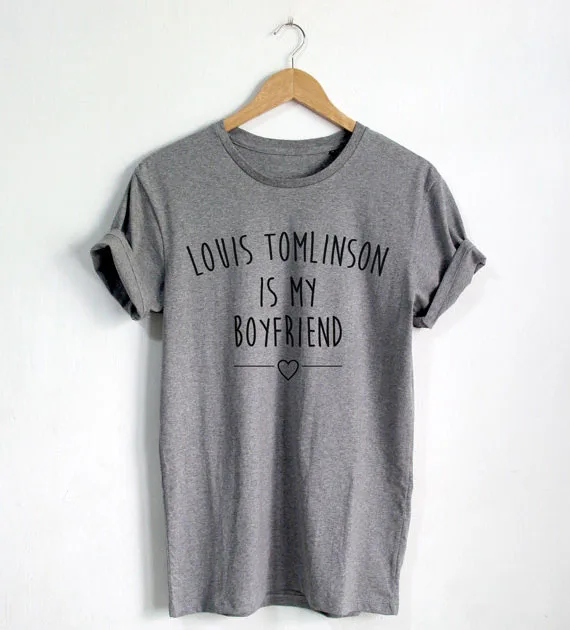 Футболка Луи Tomlinson is my boyfriend футболка с цитатой модная унисекс блоггером большого