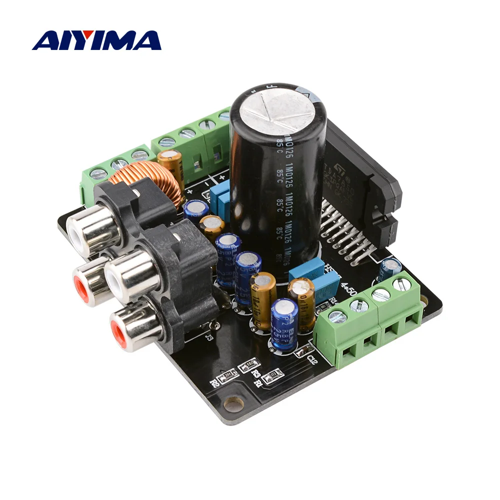 

AIYIMA TDA7850 Мощность Плата усилителя DC12V с управлением АКК 4 канальная Автомобильная 50Wx4 класса T DIY динамик C мини-усилителем