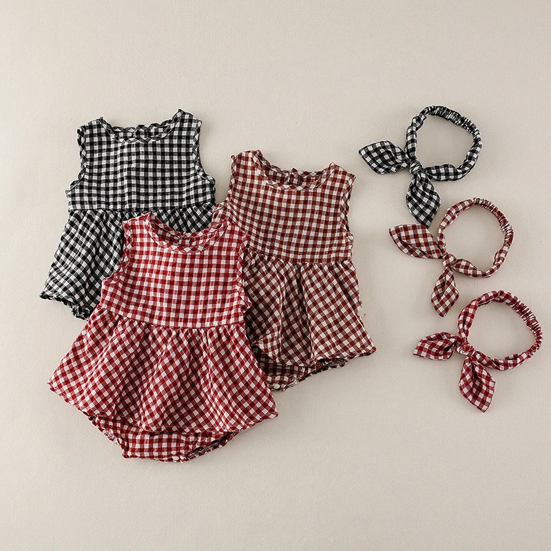 Милый Одежда для новорожденных девочек летнее платье без рукавов с кружевной