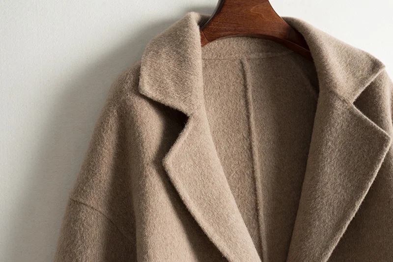 AYUNSUE 2018 новое шерстяное пальто Женская двусторонняя кашемировая куртка из