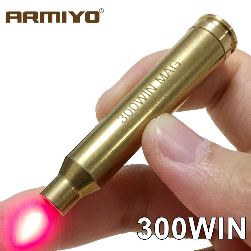 Armiyo латунь Boresighter CAL: 300WIN MAG патрон винтовка Диаметр прицел пистолет Красный лазер охотничья стрельба аксессуары без батарей