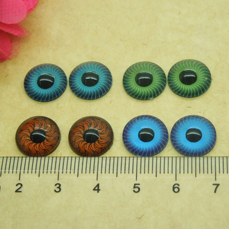 12 мм пластиковые кукольные глаза радужной расцветки для медведя кукол животных 40