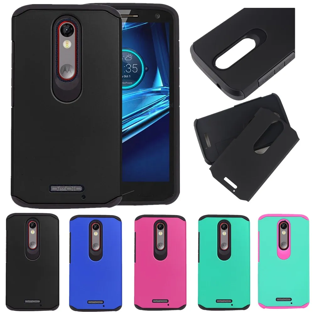 Тонкий Гибридный Двухслойный Противоударный Броня Резина Hard Case Для Motorola Moto X Force