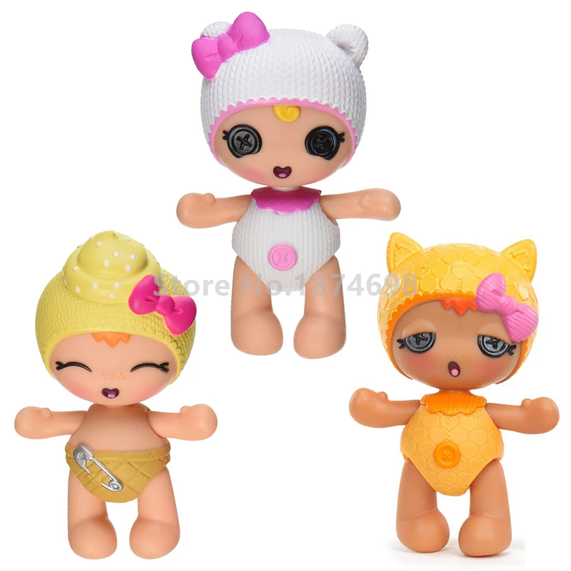 Новые милые мини куклы Lalaloopsy для новорожденных набор из 3 фигурок детские игрушки