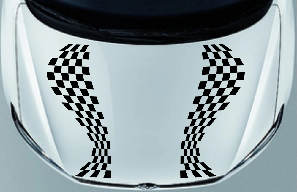 Автомобильные наклейки флаг чемпионата гоночный Спорт капот виниловые