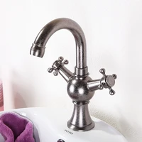 free shipping quality brass bathroom faucet vessel basin faucet mixer tap cold hot water tap double cross handle swivel spout