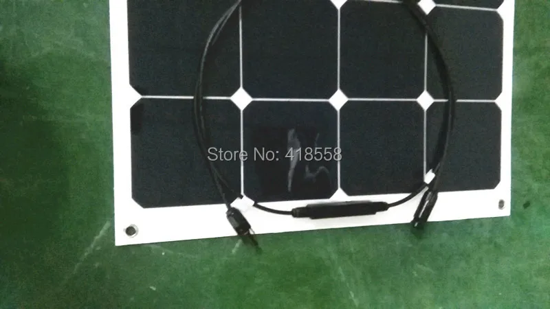 50W semi flexible solar panel waterproof conjunction box and wire with connectors | Электроника
