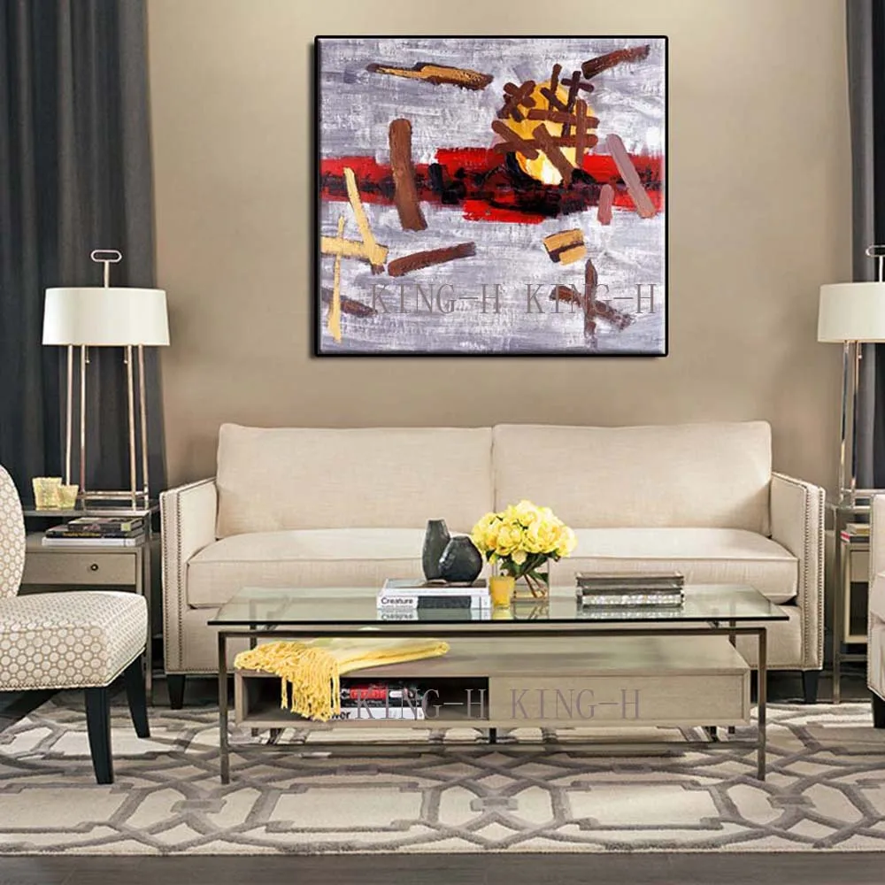 

Hand knife painting abstract painting oil painting decorative household modern fashion style, the hotel lobby sofa sofa