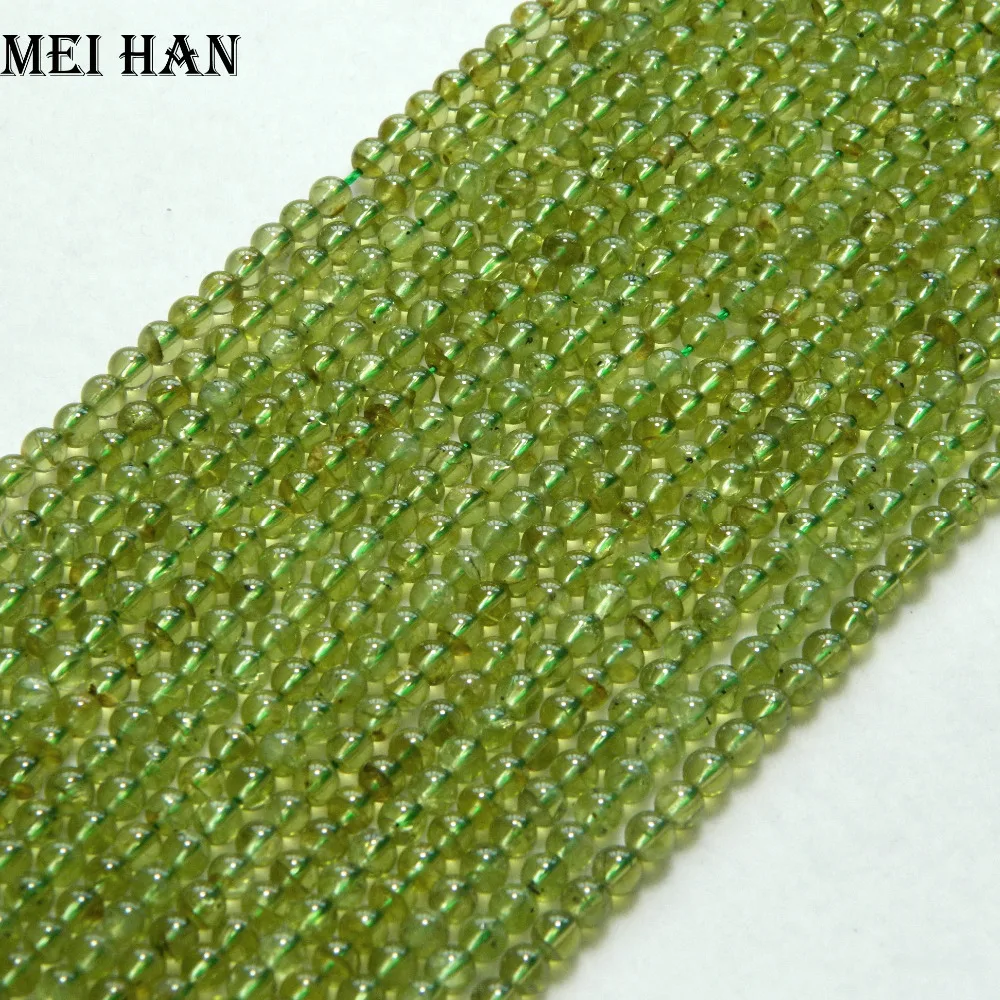 Бесплатная доставка (2 нити/комплект) Натуральный Зеленый Перидот 4 женское