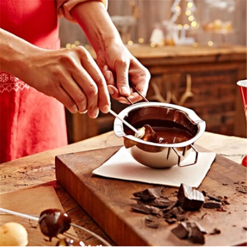 2018 Hot Sale Stainless Steel Chocolate Melting Pot Furnace Heated Milk Bowl with Handle Butter Tool Baking Pastry Tools | Дом и сад