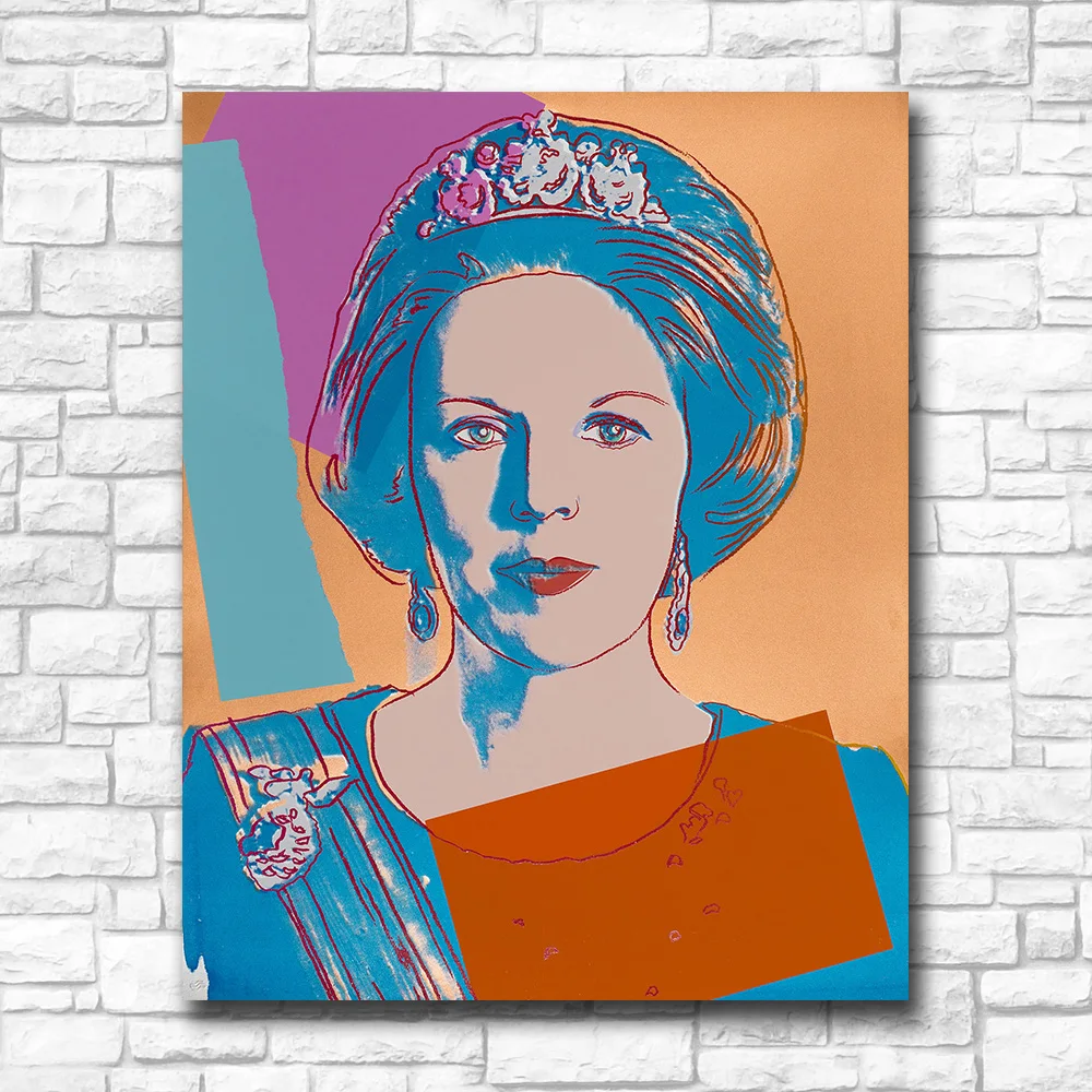Настенные картины Wxkoil для гостиной домашний декор Andy Warhol_Queen 1920 холст картина