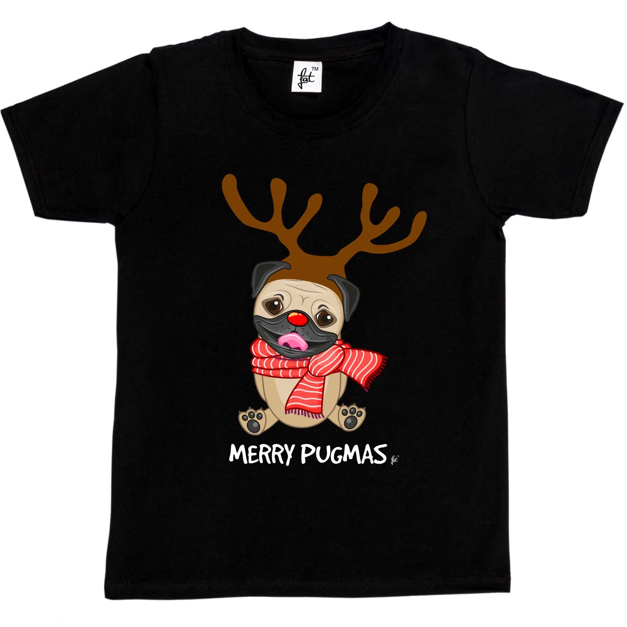 Для мужчин модная футболка Merry Pugmas Рождество Мопс носит оленьи рога для мальчиков