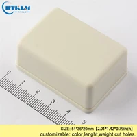 60027-A1 ABS пластиковый чехол для проекта с разъемами для проводов пластиковый корпус diy акустическая коробка небольшой дизайн пользовательский светодиодный распределительный ящик 51*36*20 мм 20 шт - Цвет: 60027-A1