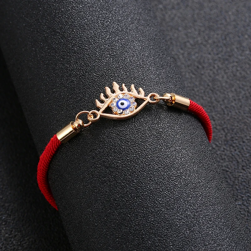 Classic lucky red rope blue evil eye charm bracelet adjustable female summer popular gift jewelry wholesale | Украшения и