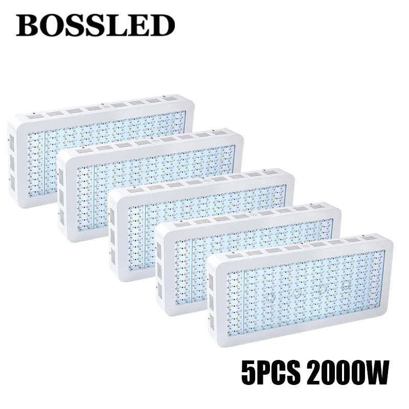 5 шт./лот светодиодный светильник для выращивания полный спектр 2000 Вт комнатных