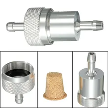 Autoleader хром Универсальный мотоцикл Inline топливный масляный фильтр 1/4 6 мм CNC алюминиевый сплав
