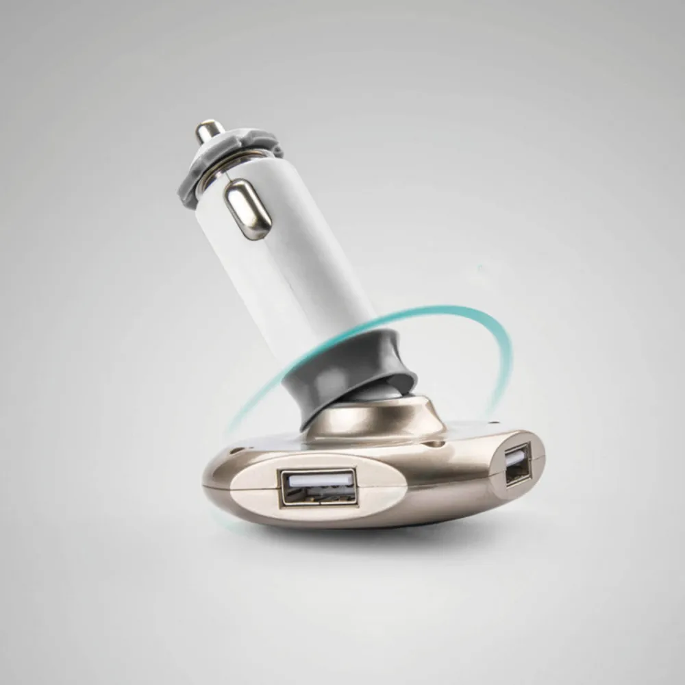 Car mp3 Bluetooth music player car dual USB charging socket one button hands-free FM transmitter | Электроника