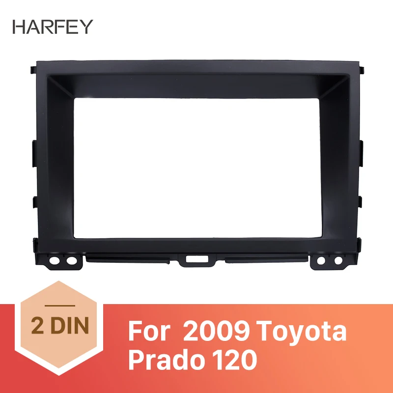 Harfey 2Din автомобильный стерео радио черный фасции для Toyota Prado установка приборной