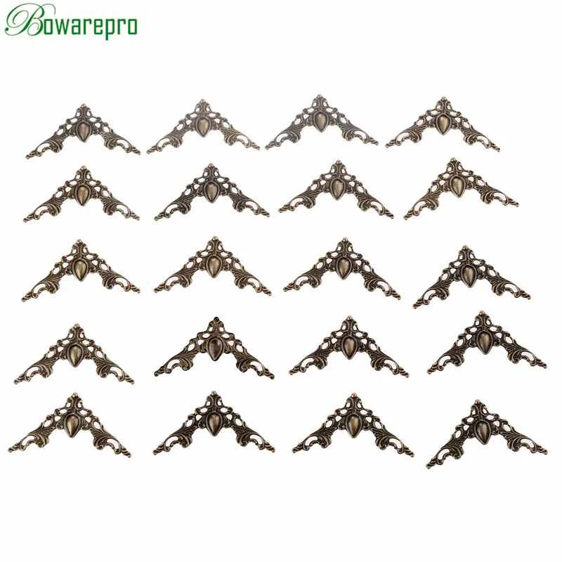 Bowarepro 20 шт. Античная защита углов коробка для книг скрапбукинга Металлический