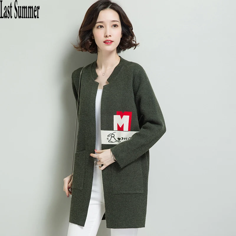 

New Autumn Winter Women Sweater Long Cardigans Casual Warm Long Design Female Knitted Sweater Cardigan Sweater Lady