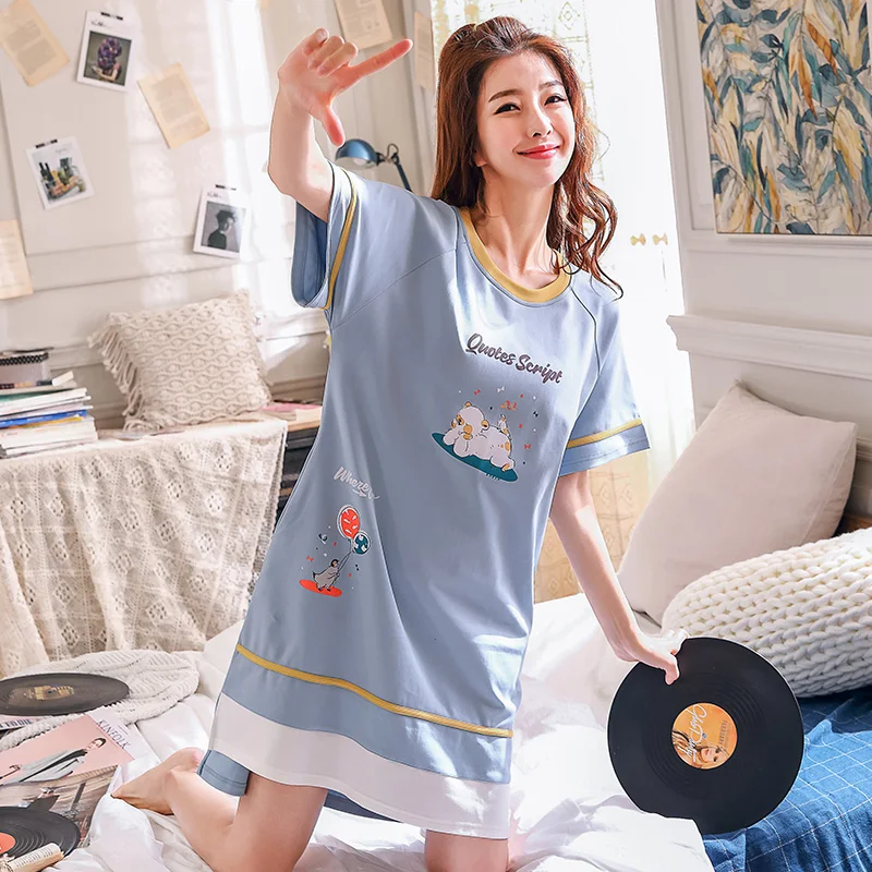 Милая одежда для сна девочек ночное платье милое нижнее белье с рисунком из