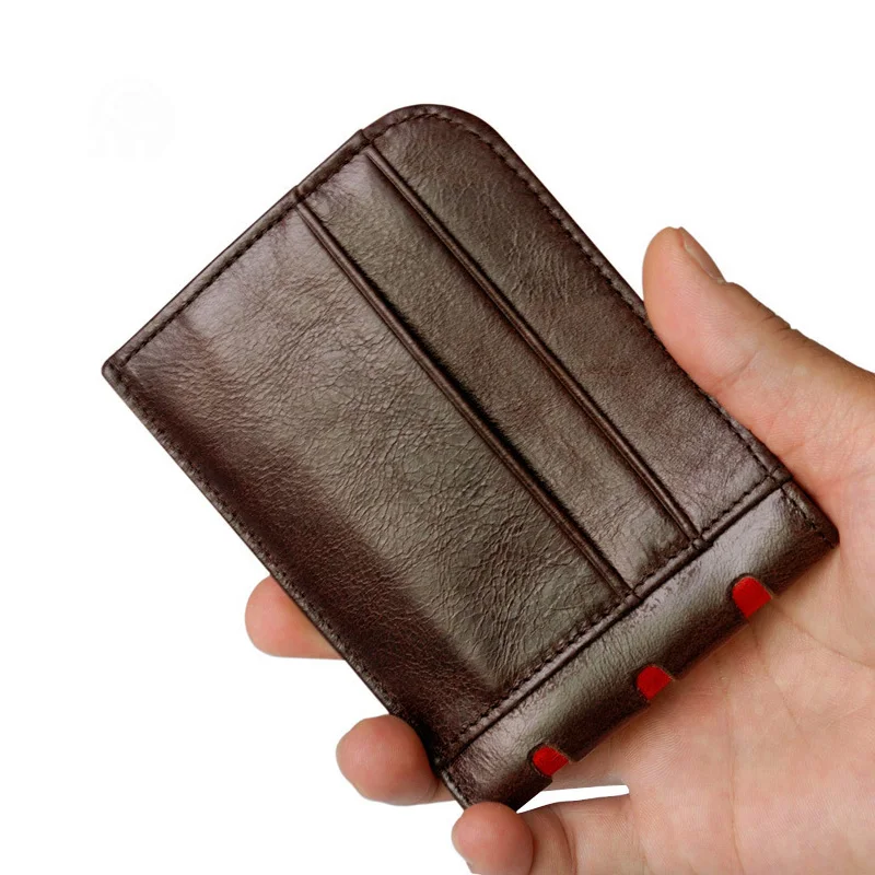 Короткий Мужской кошелек из натуральной кожи с кошельком для монет брендовый