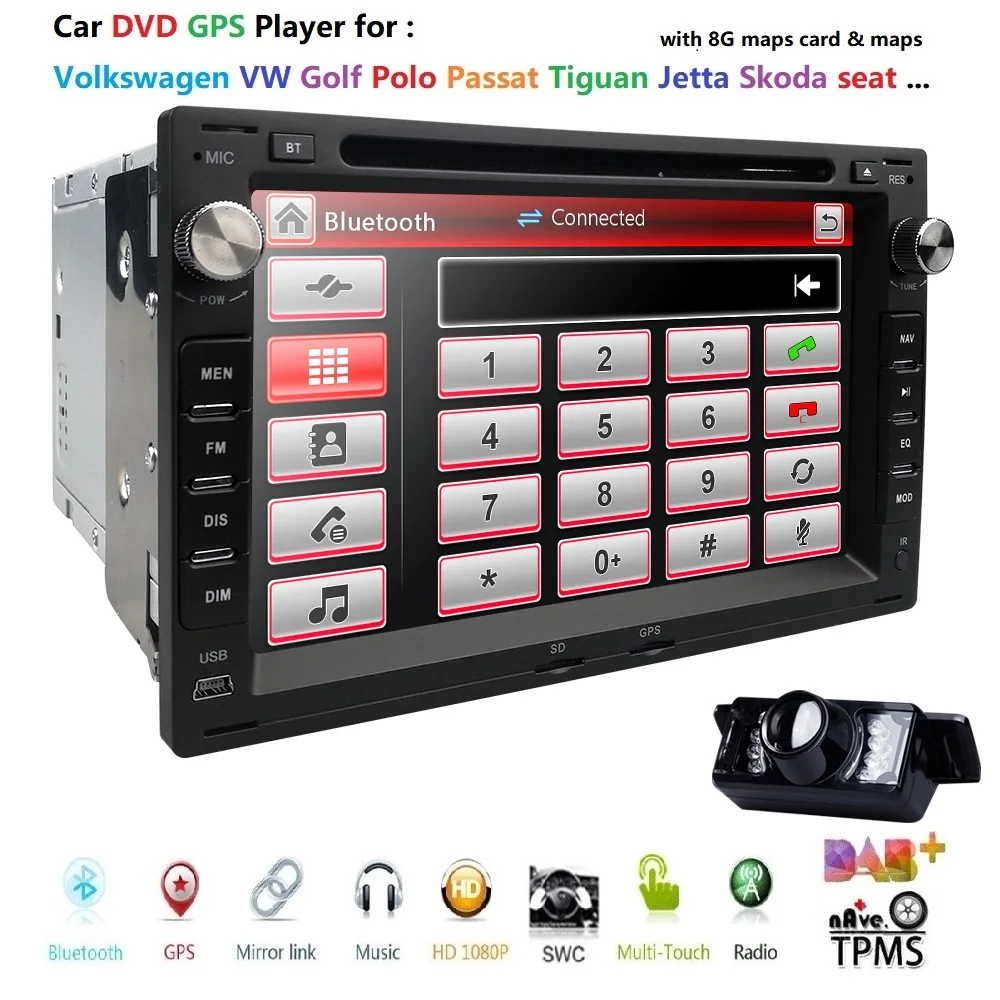 2 din Авторадио gps dvd плеер для VW PASSAT B5 MK5 GOLF MK3 IV MK4 Polo транспортер T5 BORAFord Galaxy Sharan SEAT