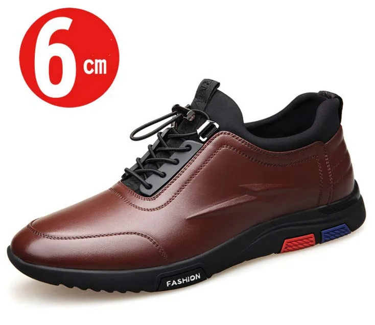 Cyabmoz Brand Fashion Height Increasing 6 cm Men Casual Shoes Male Invisible Elevator Man Comfortable Oxfords Lace-up | Обувь